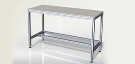 workbench by kjn aluminium profile via cad design on solidworks model